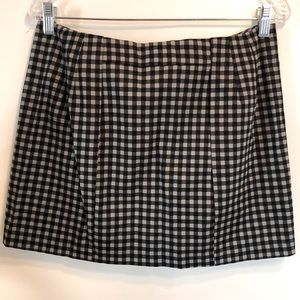ZARA Trafaluc blk&gry Check Mini Skirt L